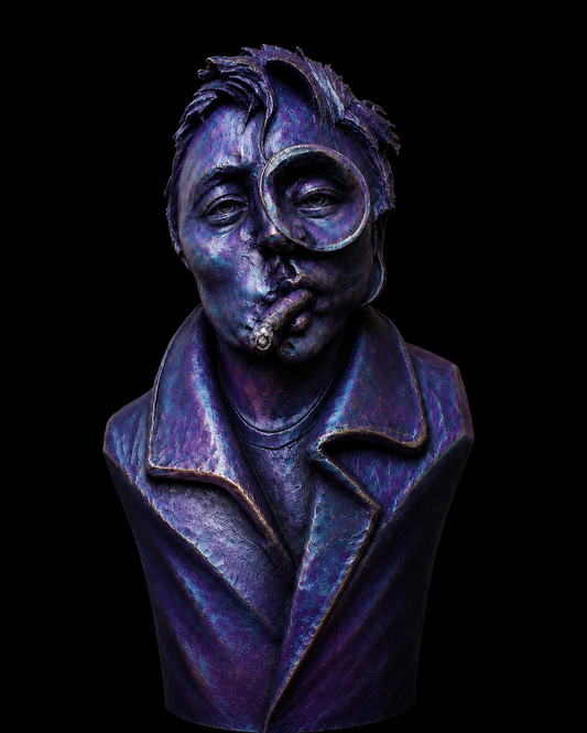 Francis Bacon bust – iridescent 3D-printed collectible sculpture by The Mannekins
